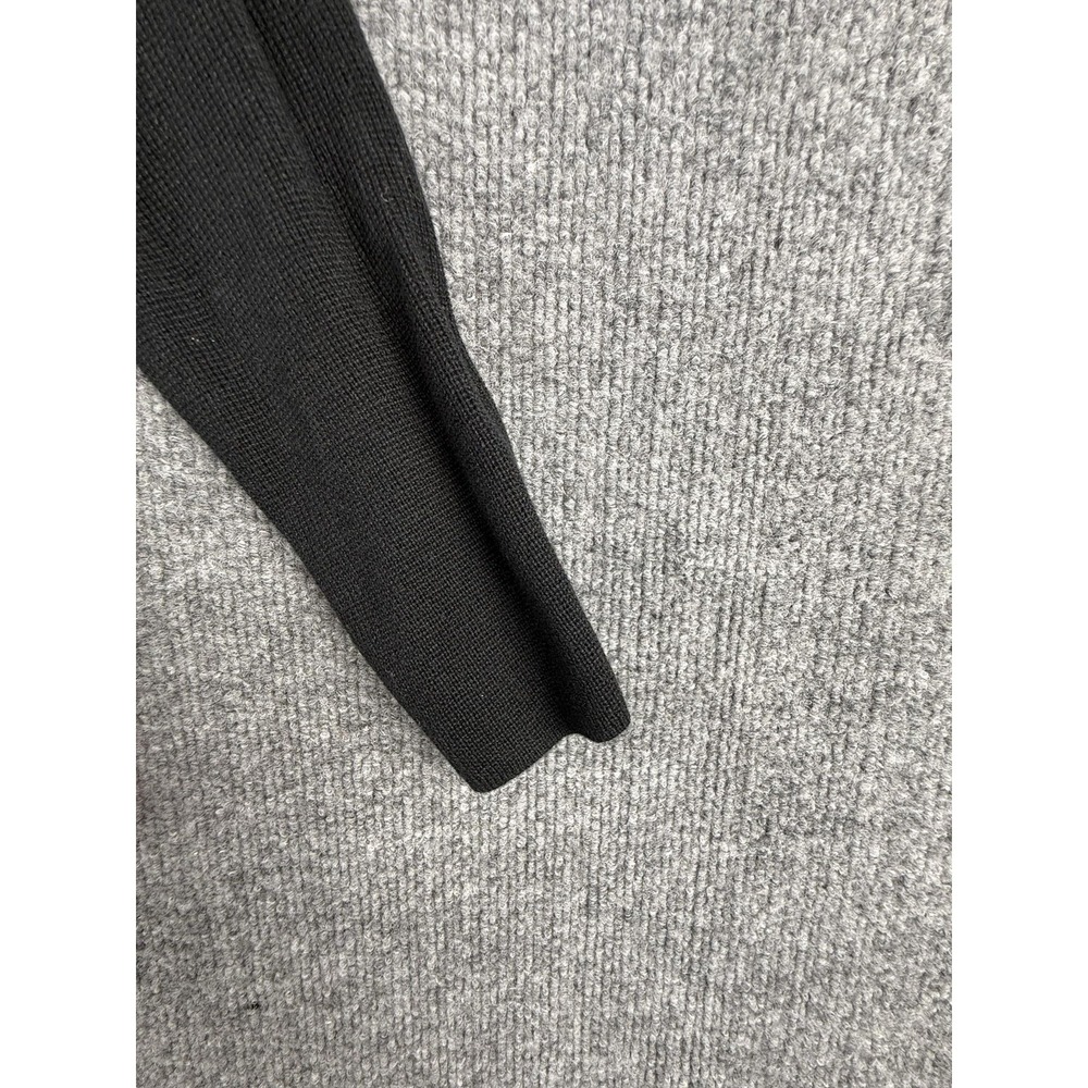Ann Taylor Cardigan Sweater Womens Petite SP Black Ruffle Button Front Knit - Picture 3 of 10